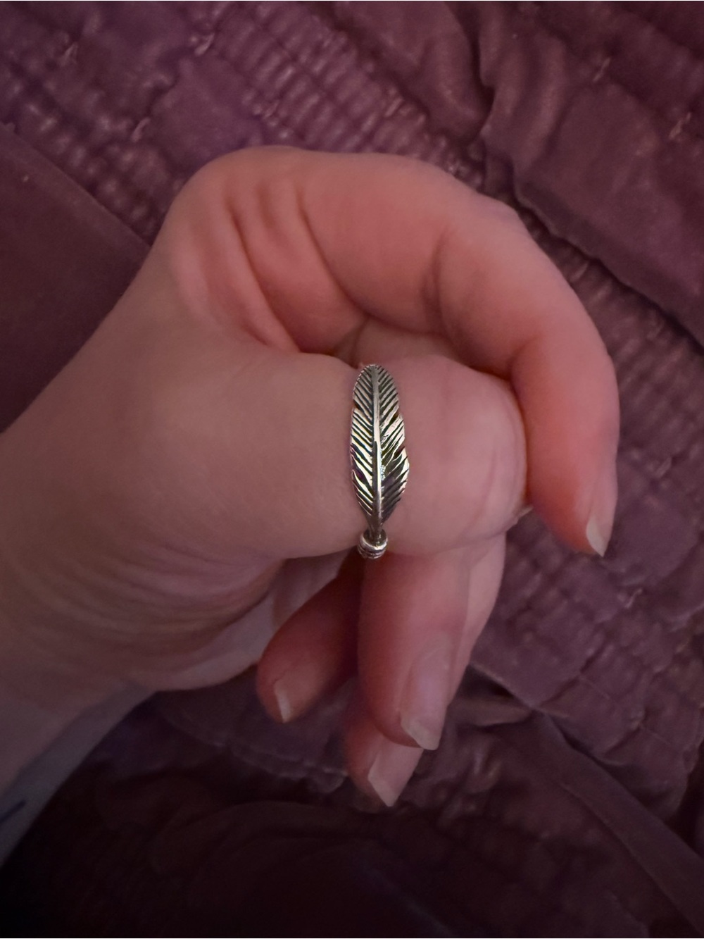 James Avery Sterling Feather Wrap Ring - Silver; size 9